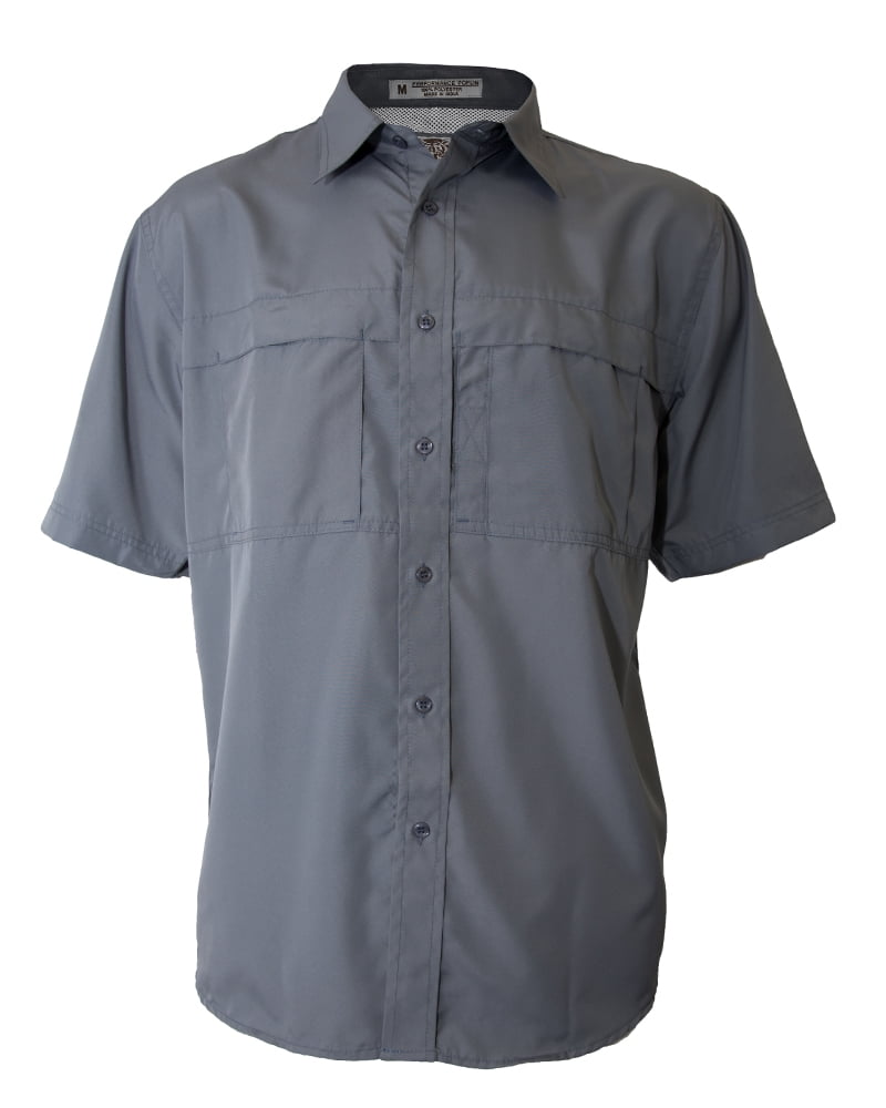 Tiger Hill Men's Pescador Polyester Fishing Shirt Short Sleeves-Hi