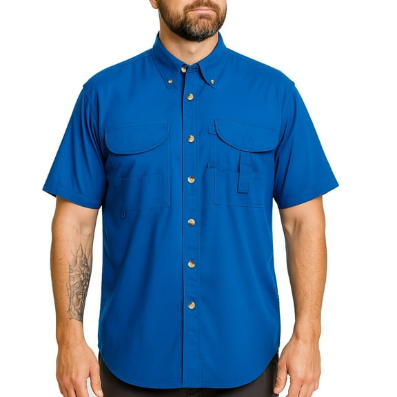 Tiger Hill Men's Tall Fishing Shirt Short Sleeves