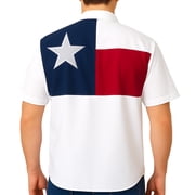 Tiger Hill Men's Texas Flag Fishing Shirt Short Sleeves