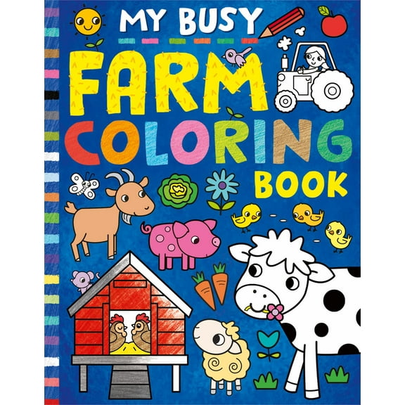 My Busy Farm Coloring Book, 192 pages (Paperback)