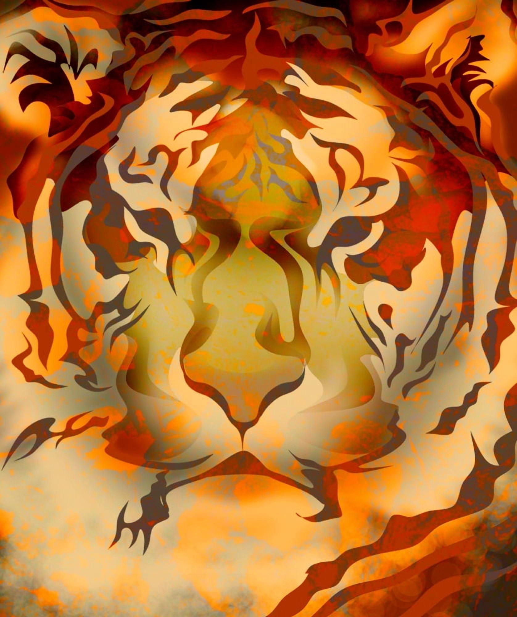 Tiger Illustration Canvas Art - Design Pics Eye Traveller Design Pics (28 x 32)