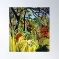 thumbnail image 1 of Tiger In A Tropical Storm-Henri Rousseau Poster Wall Art, Modern Wall Decor For Living Room Bedroom, 24x36 UNFRAMED, 1 of 2