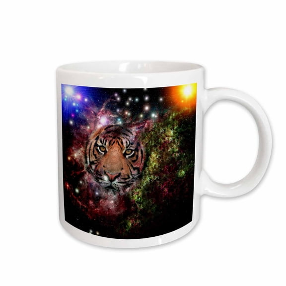 3drose, Tiger in Fantasy Background, 15oz Mug