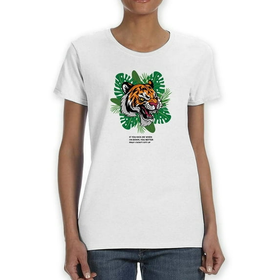 Tiger In Jungle T-Shirt Women -Smartprints Designs, Female XX-Large
