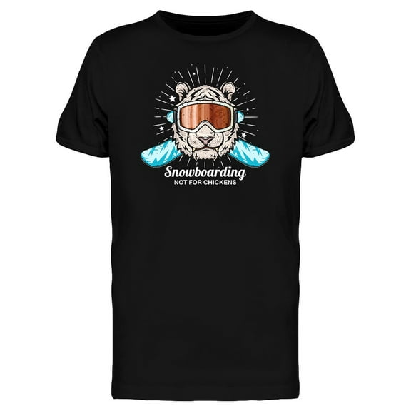Tiger In Ski Goggles T-Shirt Men -Image by Shutterstock, Male Medium