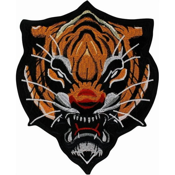 Tiger Iron on Patches Embroidered Applique Patches for Racing Jacket Badges Backpack Patches Stickers 1 piece