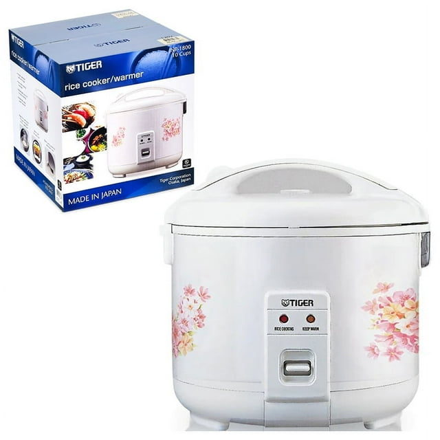 Tiger JNP1800 10Cup Floral White Rice Cooker & Warmer