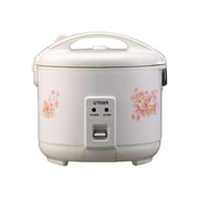 Tiger JNP-1800 10-Cup Floral White Rice Cooker & Warmer
