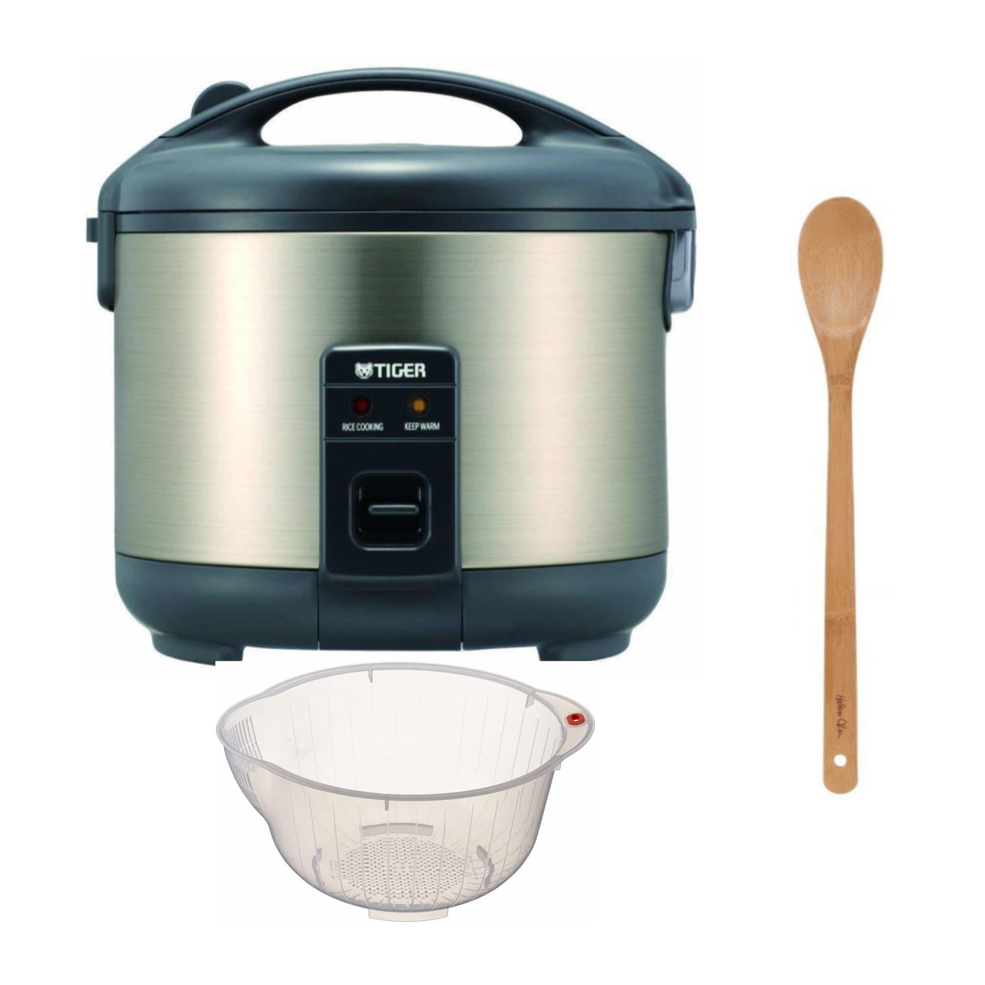Tiger JNPS18U Stainless Steel 10Cup Rice Cooker (Urban Satin) with Washing Bowl and Spoon