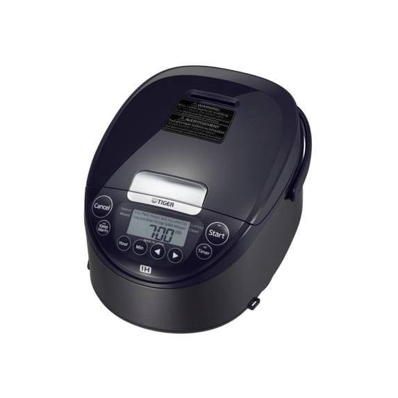 Tiger JPW-H10U Induction Heating Rice Cooker and Warmer with 14 Menu Presets and LCD Display (5.5-Cup, Mauve Black)