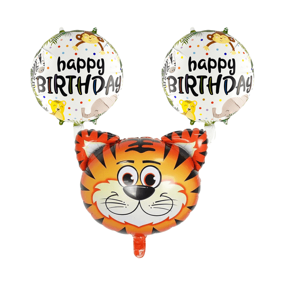 Tiger Jungle Animals Happy Birthday Party Decoration Balloon Set Kids