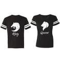 thumbnail image 1 of Tiger King Queen Matching Couple Cotton Jerseys (Men Black / Women Black) (Men S / Women S), 1 of 3