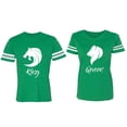 thumbnail image 1 of Tiger King Queen Matching Couple Cotton Jerseys (Men Green / Women Green) (Men XXXL / Women XXL), 1 of 3