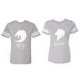 thumbnail image 1 of Tiger King Queen Matching Couple Cotton Jerseys (Men Heather / Women Heather) (Men S / Women M), 1 of 3