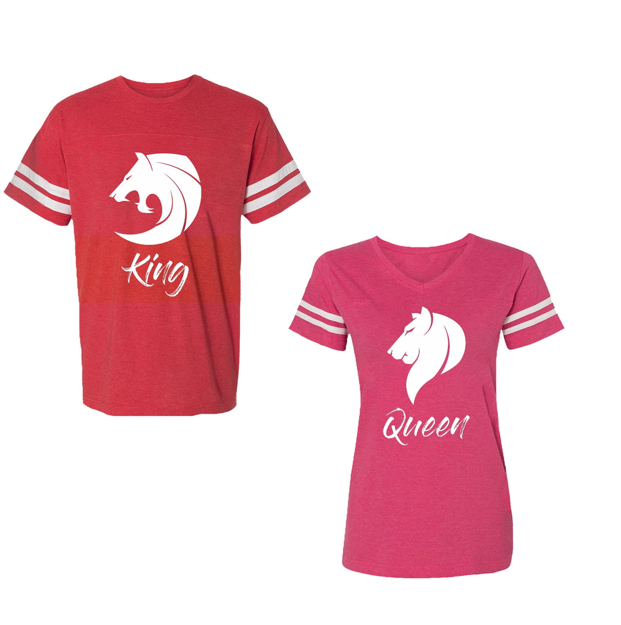 Tiger King Queen Unisex Couple Matching Cotton Jersey style T
