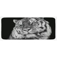 thumbnail image 1 of Tiger Kitchen Mat, Close-up Photo of a Wild Feline Beast with an Intense Gaze Strength of a Hunter, Plush Decorative Kitchen Mat with Non Slip Backing, 47" X 19", Pale Grey Black, by Ambesonne, 1 of 1