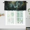 thumbnail image 1 of Tiger Kitchen Window Curtain Valance Forest Waterfall Wildlife Wild Animal Nature Scenery Jungle Window Treatment for Living Room Bedroom Bathroom 54 by 18 in, 1 Panel, 1 of 6
