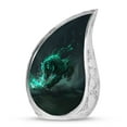 thumbnail image 1 of Tiger Lake Green Urn - Small Urns For Human Ashes Keepsake - Urn For Ashes Adult Male - Burial Urns For Adult Human Ashes - Urns For Human Ashes Adult Female - Mini Urn - Cremation Urns -3 Inch 1 Pcs, 1 of 2