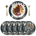 thumbnail image 1 of Tiger Leopard Wildlife Black Round Placemats Plate Mats 15 Inch Non-Slip Heat Resistant Washable PVC Set Indoor for Kitchen Dining Table 1PC, 1 of 6