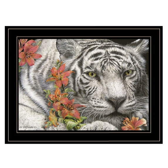 TrendyDecor4U Tiger Lily By Ed Wargo Ready To Hang Framed Print ED397-704G