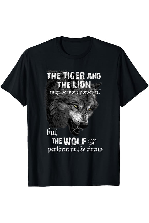 Tiger, Lion, Alpha Wolf Meme, Sigma Lone Wolf, Cringe Emo T-Shirt