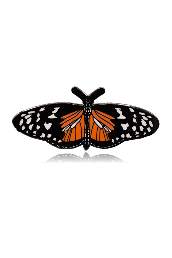 Tiger Longwing Butterfly Hard Enamel Pin | Clayton Jewelry Labs