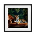 thumbnail image 1 of Stupell Industries Tropical Tiger Lounging on Chaise Black Framed Print Under Glass, 16 x 16, by Lettered and Lined, 1 of 8