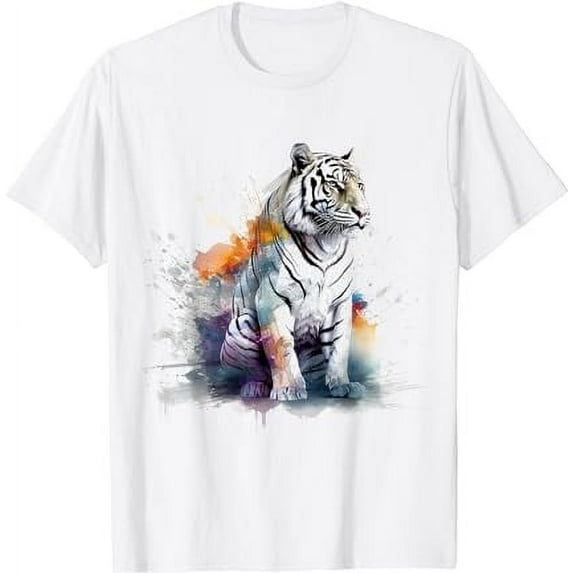 Tiger Lover Artwork Colorful | Animal Motif Tiger T-Shirt