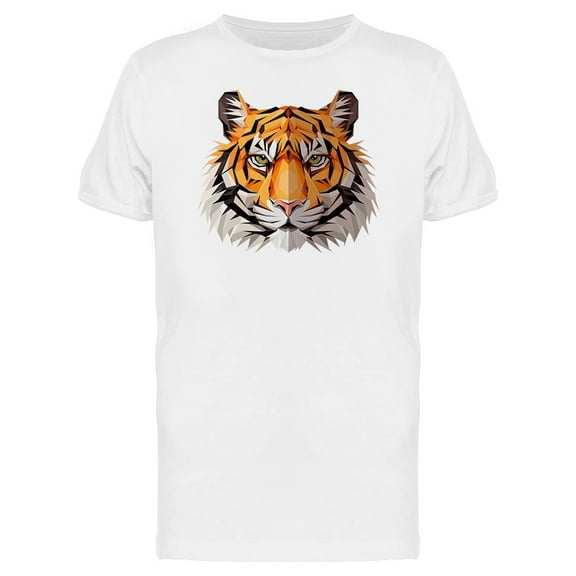 Tiger Low Poly Triangular T-Shirt Men -Image by Shutterstock, Male 4X-Large