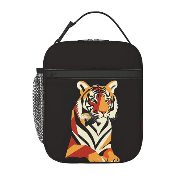 Tiger Lunch Box Reusable Portable Lunch Bag Tote Bag for Work Picnic Hiking