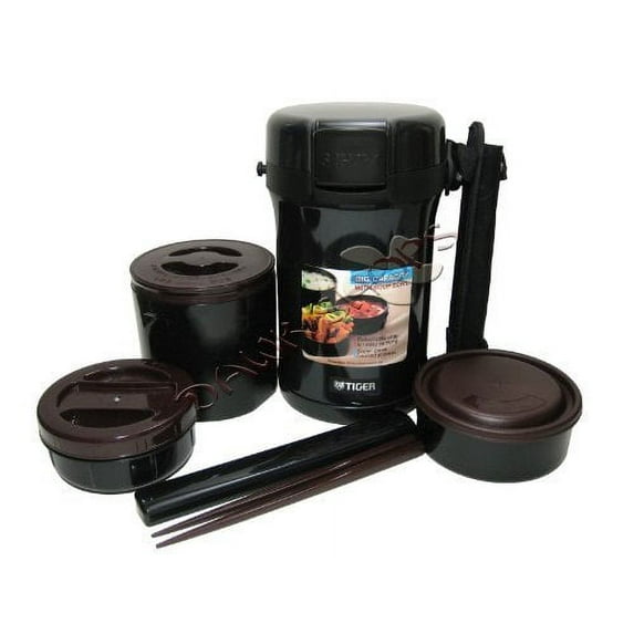 TIGER LWUA171HD4 BLACK LUNCH BOX SET 1.7L INCL RICE CONTAINER