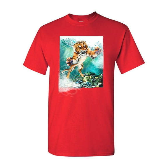 Tiger Make Up Wild Animal Tanya Ramsey Artworks Art DT Adult T-Shirt Tee