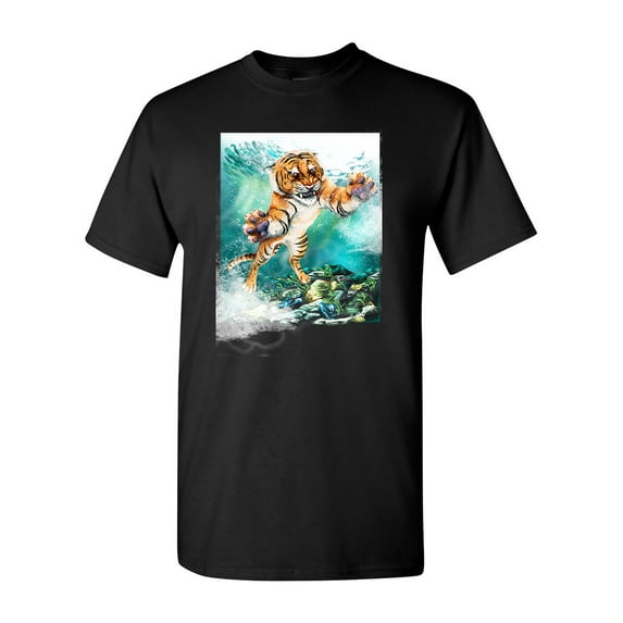 Tiger Make Up Wild Animal Tanya Ramsey Artworks Art DT Adult T-Shirt Tee