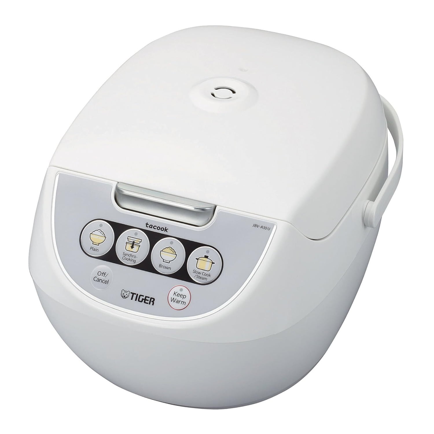 White 5.5-Cup Electric Non-Stick Rice Cooker with Steamer