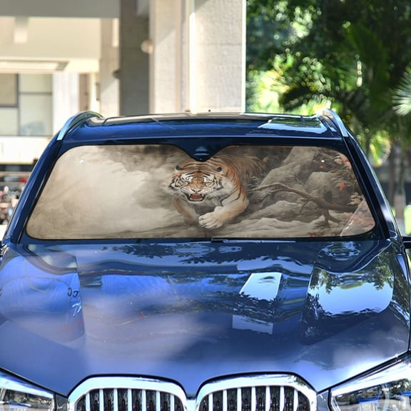 Tiger Mountain Trees Automotive Front Car Windshield Sun Shade Reflector Foldable for Front Fit for Cars Truck SUVs