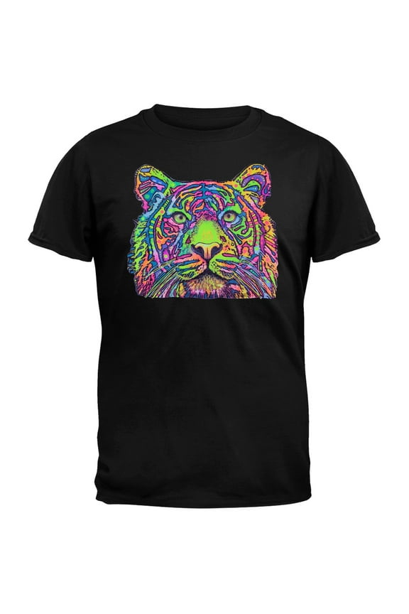 Tiger Neon Black Light Adult T-Shirt