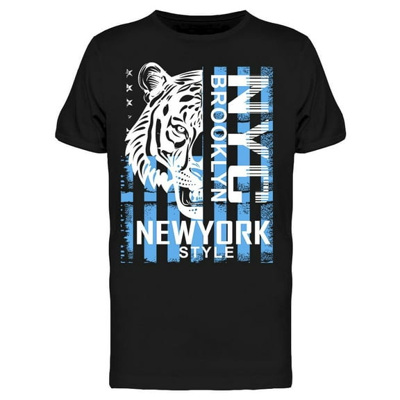 Tiger, Nyc Brooklyn T-Shirt Men -Image by Shutterstock, Male XX-Large