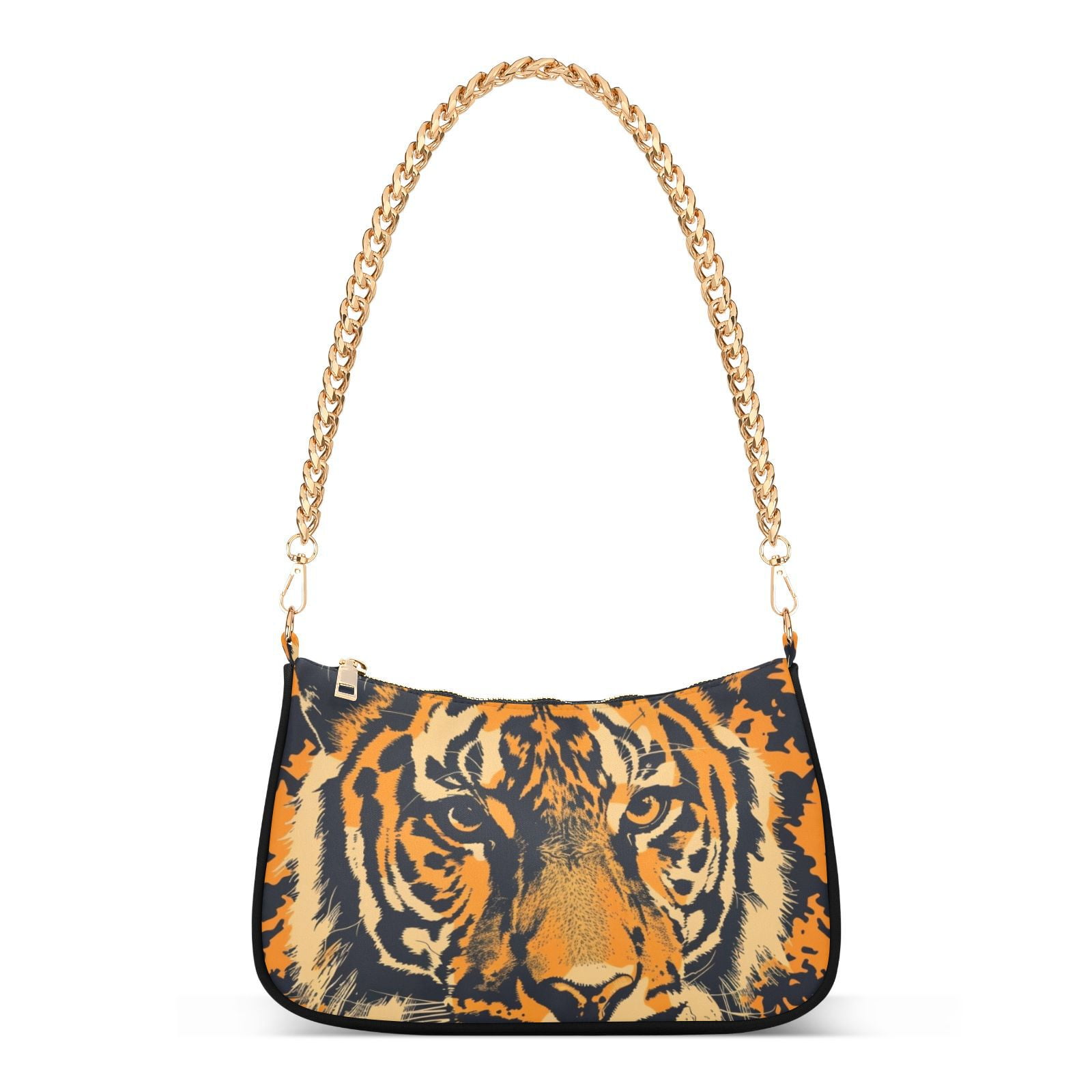 Tiger Or FaceWomen Small Shoulder Bag Crossbody Tote Hobo Bags Purse Clutch Handbags with Chain Strap for Women