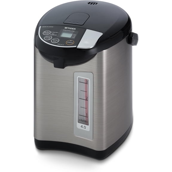 Tiger PDZA40U 4L Black Trim Stainless Electric Water Boiler