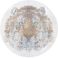 thumbnail image 1 of Tiger Patch The Roaring Striped Tiger Applique Hot fix Rhinestones Tiger Iron on Crystal Sticker 1 piece, 1 of 6