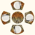 thumbnail image 1 of Tiger Pattern Round Table Placemats Set Of 5 Wedge Table Mats Washable Heat Resistant Place Mat For Dining Table Kitchen Farmhouse Restaurant, 1 of 6