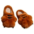 thumbnail image 1 of Tiger Paw Plush Slippers Flat Thermal Slippers for Indoor Bedroom (44-45), 1 of 5