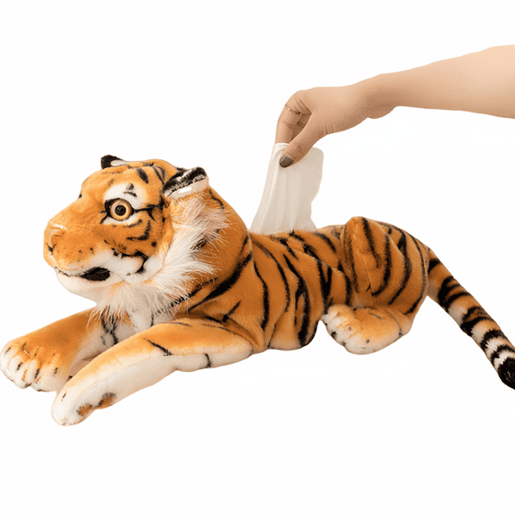 Tiger Plush Toy Cute Soft Stuffed Animal Plush Doll - Home Car Decor Paper Box -18 Inches