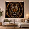 thumbnail image 1 of Tiger Portrait Inside A Golden Energy Ring, Majestic Fantasy Style For Tiger Lovers, Wildlife Wall Art, Housewarming Gift, Tapestry Wall Hanging For Bedroom, Living Room And Dorm, 1 of 7