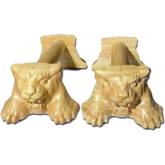 Tiger Power,Wood Pushup Bars Non-Slip Base Exercise Home.