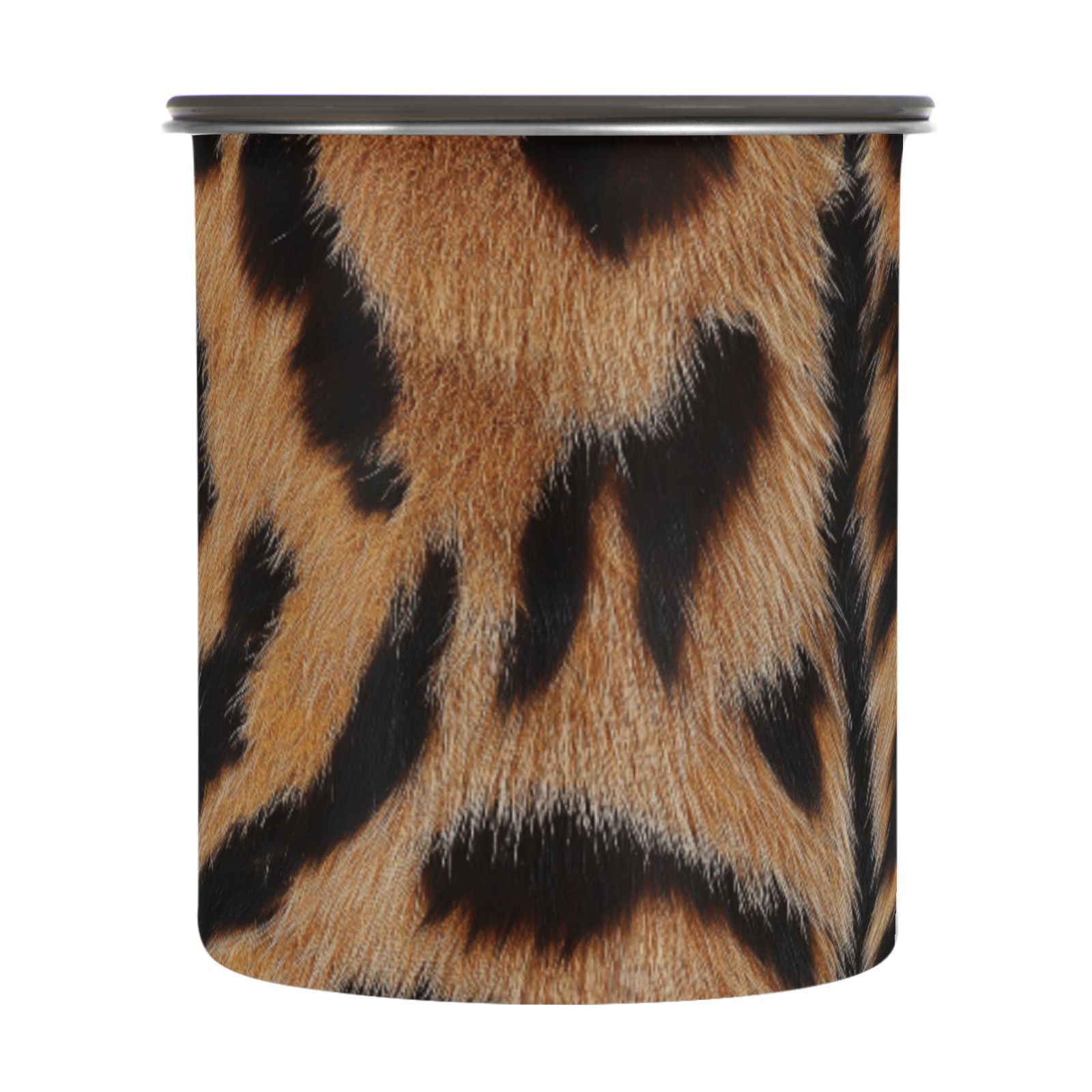 Tiger Print Airtight Coffee Bean Canister 30oz Food Storage Containers with Lids For Gournd, Tea, Sugar, Flour, Rice, Cereal, Candy Cookie Jar
