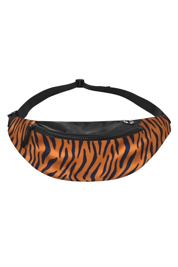 Tiger Print Animal Print Fanny Pack Casual Hands-Free Wallets Waist Pack Phone Bag Carrying All Phones