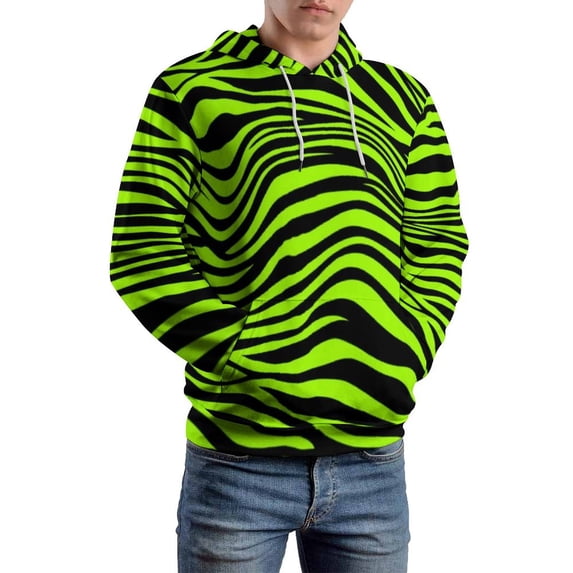 Tiger Print Casual Hoodies Long Sleeve Black Stripes Pullover Hoodie Winter Korean Fashion Custom Oversized Sweatshirts