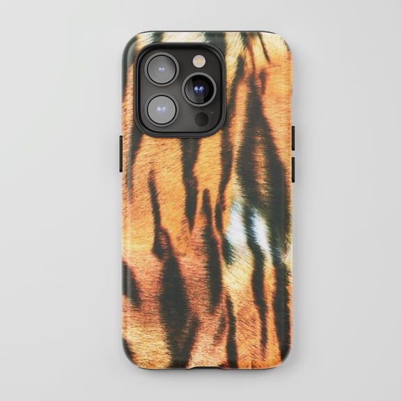 Tiger Print For iPhone Phone Case Wild Animal Style Orange Black