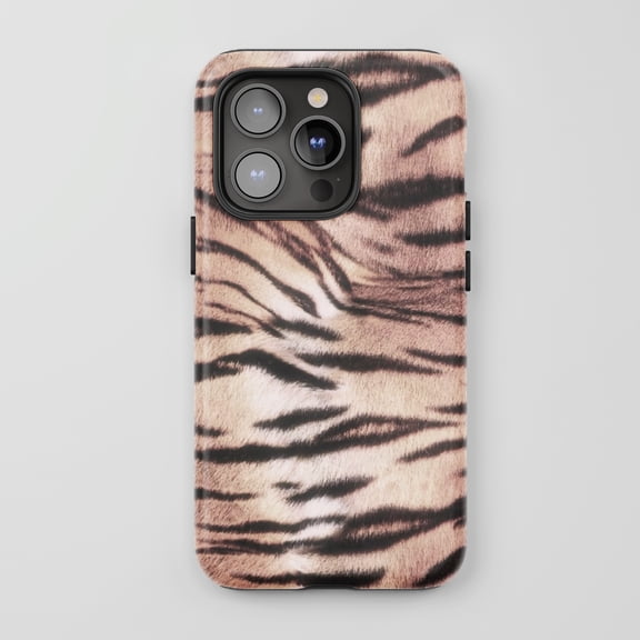 Tiger Print For iPhone Protective Phone Case Wild Fashion Style Brown Tan Black
